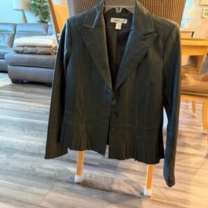 Beautiful Dark Green Kid Leather jacket